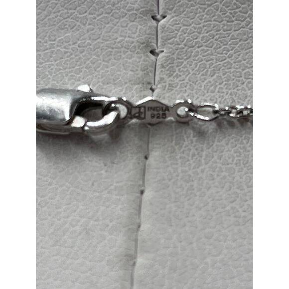 JBWR 925‎ Platinum Plated Pink Sapphire Heart Pendant & 18" Necklace - Picture 9 of 12